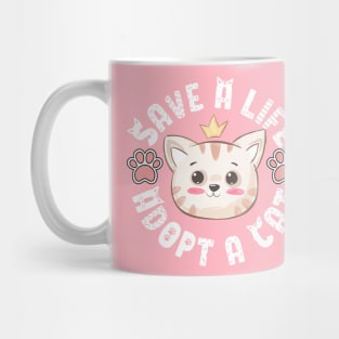 Save A Life Adopt A Cat Mug